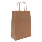 Sac kraft poignées torsadées Jungle vert -  18 x 8 x 24 cm