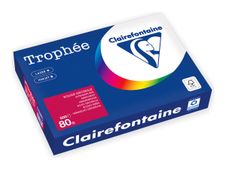 Clairefontaine Trophée -Papier - rouge intense - A4 (210 x 297 mm) - 80 g/m² - Ramette de 500 feuilles 