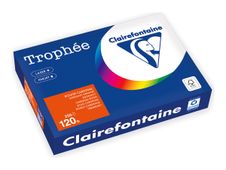 Clairefontaine Trophée - Papier - rouge cardinal - A4 (210 x 297 mm) - 120 g/m² - Ramette de 250 feuilles 