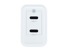 CoolBox - Adaptador de corriente - tecnología GaN - 35 vatios - 3 A - Quick Charge 3.0, PD - 2 conectores de salida (24 pin USB-C)
