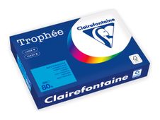 Clairefontaine Trophée -Papier - bleu intense - A4 (210 x 297 mm) - 80 g/m² - Ramette de 500 feuilles 
