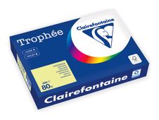 Clairefontaine Trophée -Papier - jonquille - A4 (210 x 297 mm) - 80 g/m² - Ramette de 500 feuilles 