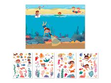 APLI kids - Game of Stickers with Scene Ocean - juego educativo