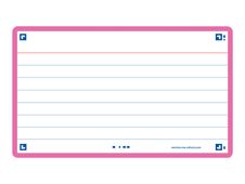 Oxford FLASH 2.0 - Fiche d'index - 75 x 125 mm - paysage - 80 feuilles - blanc - ligné