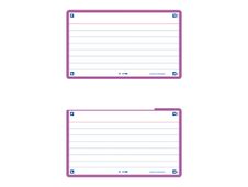 Oxford FLASH 2.0 - Fiche d'index - 75 x 125 mm - paysage - 80 feuilles - blanc - ligné