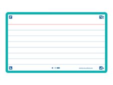 Oxford FLASH 2.0 - Fiche d'index - 75 x 125 mm - paysage - 80 feuilles - blanc - ligné