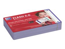 Oxford FLASH 2.0 - Fiche d'index - 125 x 75 mm - paysage - blanc - ligné (pack de 80)