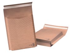 E.PACK La Couronne - Pochette à soufflets bulles d'air papier - Ticouche 250X350X120 - 100 gr - brun - bande auto-adhésive