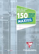 Bloc de cours perforé 2 trous + marge -  21x29.7 Maxi 300 Pages - 150 Feuilles ligné
