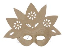 Decopatch - Masque inachevé - fleur - 9 x 23 x 22 cm - kraft - papier mâché