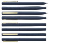 Parure bille + plume HECHTER PARIS "Linéaire Wood" coloris bleu 