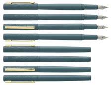 Plume HECHTER PARIS "Linéaire Wood" coloris bleu gris