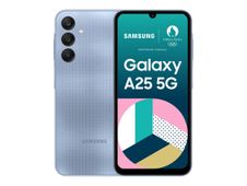 Samsung Galaxy A25 - 5G smartphone - SIM doble - RAM 8 GB / Memoria interna 256 GB - microSD slot - pantalla OLED - 6.5" - 2340 x 1080 píxeles (120 Hz) - 3 x cámaras traseras 50 MP, 8 MP, 2 MP - front camera 13 MP - azul