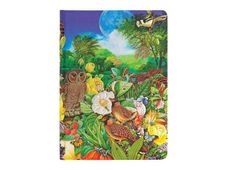 Paperblanks Nature Montages - Journal - reliure cousue et collée - midi - 120 x 180 mm 144 pages - papier ivoire - uni - moon garden - couvercle multicolore