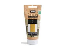Pebeo Origin - Peinture - acrylique à base d'eau - or - opaque - métallique - 60 ml