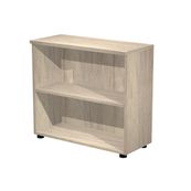 Bibliothèque basse Trend - L80xP35xH72 cm - 1 étagère - imitation chêne canadien