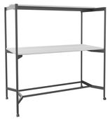 Table Coworking ELKI - L180 - plateau blanc perle - pied carbone