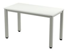 Rocada Executive - Mesa - rectangular - blanco - gris, RAL 9006 base