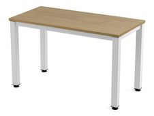 Rocada Executive - Mesa - rectangular - roble - blanco, RAL 9003 base