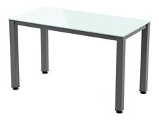 Rocada Executive - Mesa - rectangular - blanco - gris, RAL 9006 base