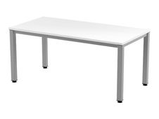 Rocada Executive - Mesa - rectangular - blanco - gris, RAL 9006 base