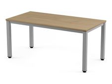 Rocada Executive - Mesa - rectangular - roble - gris, RAL 9006 base