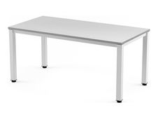 Rocada Executive - Mesa - rectangular - gris - blanco, RAL 9003 base