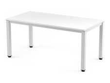 Rocada Executive - Mesa - rectangular - blanco - blanco, RAL 9003 base