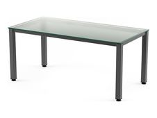 Rocada Executive - Mesa - rectangular - transparente - antracita, RAL 7015 base