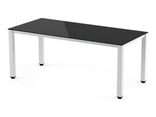Rocada Executive - Mesa - rectangular - negro - blanco, RAL 9003 base