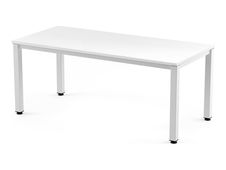 Rocada Executive - Mesa - rectangular - blanco - blanco, RAL 9003 base