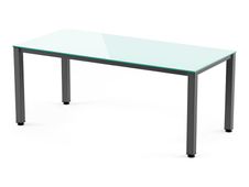 Rocada Executive - Mesa - rectangular - blanco - antracita base