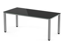 Rocada Executive - Mesa - rectangular - negro - gris, RAL 9006 base