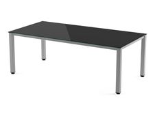 Rocada Executive - Mesa - rectangular - negro - aluminio base