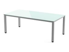 Rocada Executive - Mesa - rectangular - blanco - aluminio base