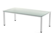 Rocada Executive - Mesa - rectangular - translúcido - blanco base