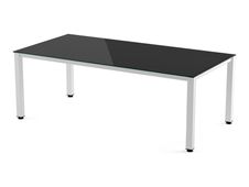 Rocada Executive - Mesa - rectangular - negro - blanco base