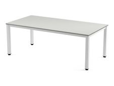 Rocada Executive - Mesa - rectangular - gris - blanco base