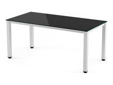 Rocada Executive - Mesa - rectangular - negro - blanco base