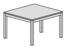 Rocada Executive - Mesa - cuadrado - negro - aluminio base