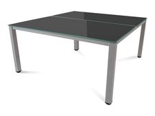 Rocada Executive - Mesa - rectangular - negro - aluminio base