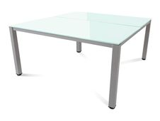 Rocada Executive - Mesa - rectangular - blanco - aluminio base