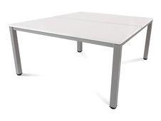 Rocada Executive - Mesa - rectangular - blanco - aluminio base