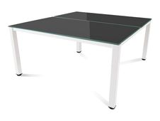 Rocada Executive - Mesa - rectangular - negro - blanco base