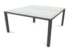 Rocada Executive - Mesa - rectangular - translúcido - antracita base