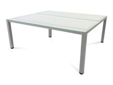 Rocada Executive - Mesa - rectangular - translúcido - aluminio base
