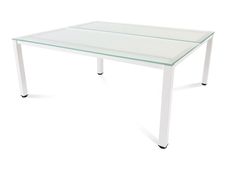 Rocada Executive - Mesa - rectangular - translúcido - blanco base