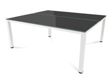 Rocada Executive - Mesa - rectangular - negro - blanco, RAL 9003 base