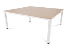 Rocada Executive - Mesa - rectangular - verde haya - blanco, RAL 9003 base