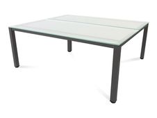 Rocada Executive - Mesa - rectangular - translúcido - antracita base